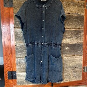White Birch Denim Blue Jumpsuit